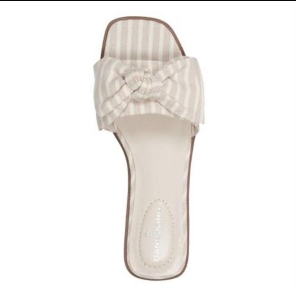 Bandolino Cream Striped Sandals